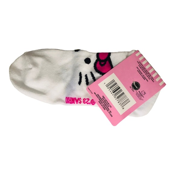 2 pairs Hello‎ Kitty low cut white no show socks new - Picture 4 of 8